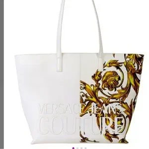 【VERSACE】 white and yellow cotton totes (関税送料込) Versace | Bags | Versace White Tote 5 Inch X 11 | Poshmark